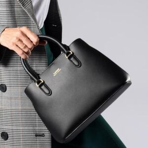 Lauren Ralph Lauren Mini Leather Marcy Satchel Black